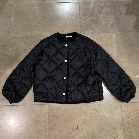 NLT Nubi Boxy Oversized Quilted Bubble Sleeve Jacket (Black) - Picture 11 of 16